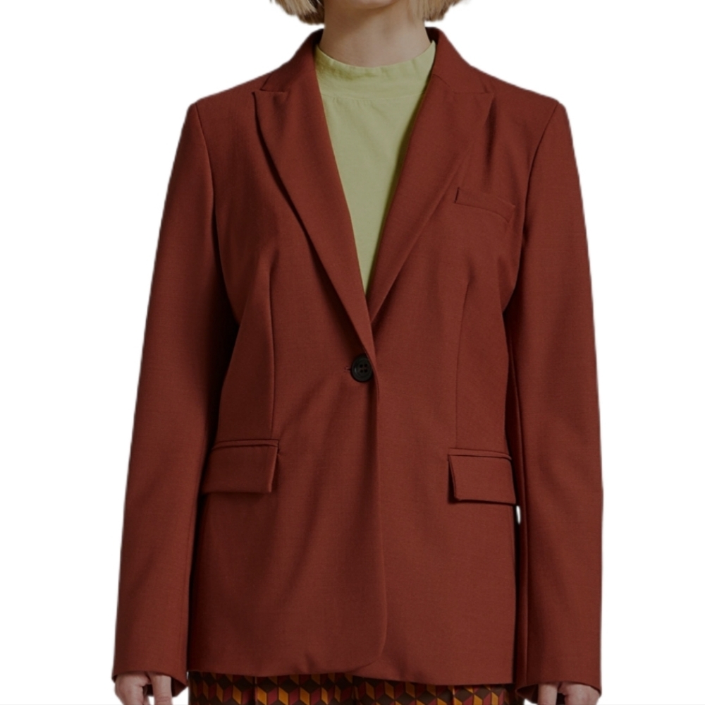Forever 21 Burgundy Blazer Jacket Medium - Picture 6 of 9